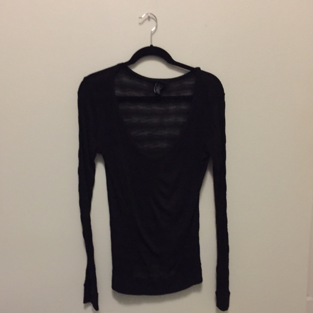 Black long sleeve top